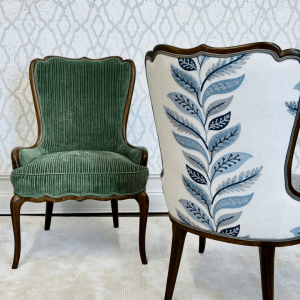 Local flair on an antique chair done by Interior designer in Paarl, Live In Taste.