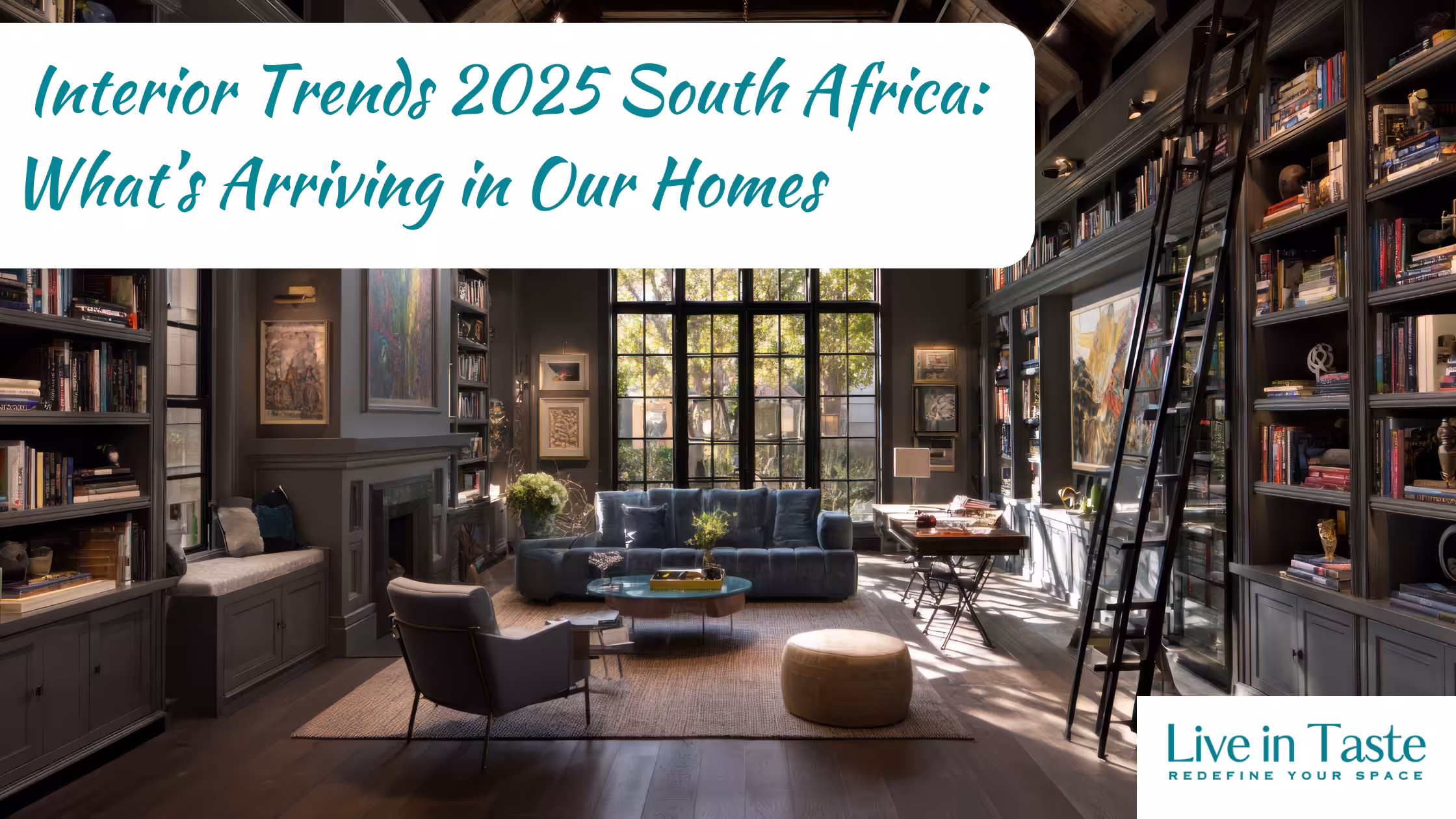 Interior Trends 2025 South Africa: What's Arriving in Our Homes, small library
